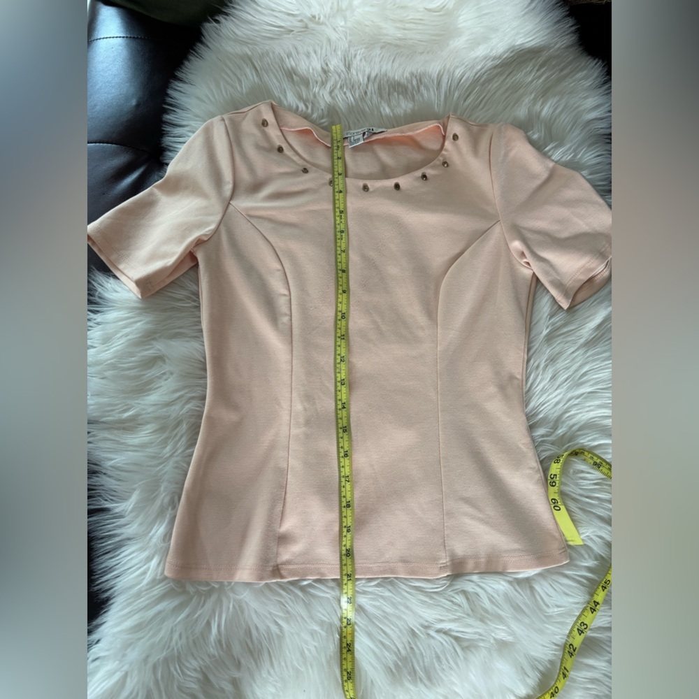 Forever 21 Light Pink Studded Short Sleeve Top - Picture 10 of 10